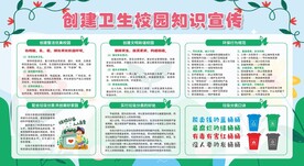 创建卫生校园宣传栏展板