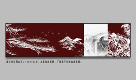 横幅山水画禅意山水装饰画