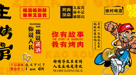 烤肉背景墙