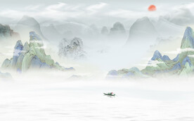 最新 中式简约山水 TIf分层