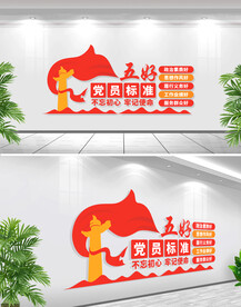 五好党员标准文化墙