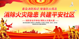 社区消防安全宣传展板