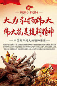 抗美援朝精神海报