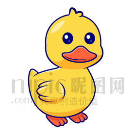 可爱卡通小黄鸭