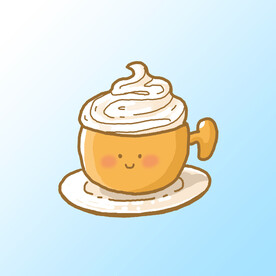 卡通手绘美味的奶茶扁平插画