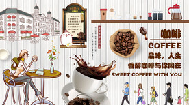 咖啡背景墙