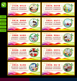 创建文明城市展板