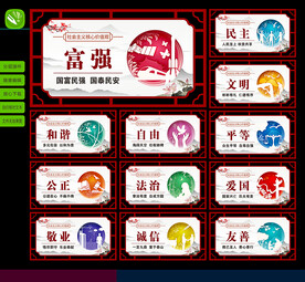 核心价值观展板