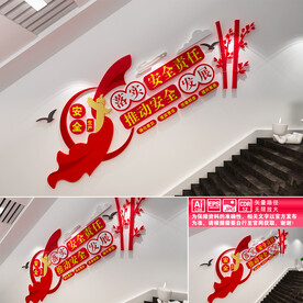 安全生产楼道文化墙