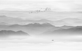 意境水墨山水画