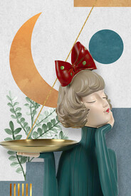 莫兰迪少女 卡通少女 美少女 