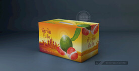 进口柚子包装 平面图