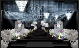 水晶吊顶婚礼效果图