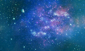 蓝色星空背景墙