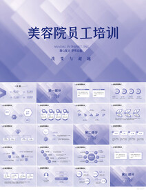 紫色大气美容院员工培训PPT