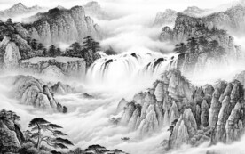 奢雅 意境灰山水画 TiF分层