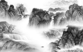 新传 意境灰山水画 TiF分层