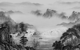 高雅 意境灰山水画 TiF分层