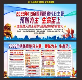 消防安全教育宣传展板