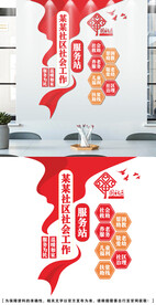 社会工作服务站文化墙