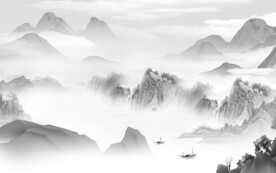 现代 最新灰色山水 TiF分层