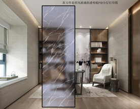 高清分层透明底平开门打印图