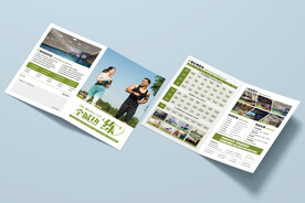 游泳健身宣传折页海报图片