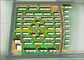 西山庭院彩色平面图