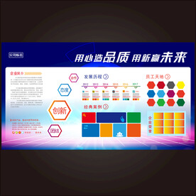 蓝天绿地清新背景宣传栏