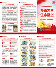 2023年消防安全三折页