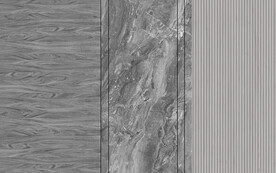 大理石木栅格背景墙 