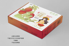 苹果包装平面展开图