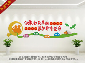 传承红色基因文化墙 