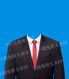 男西装证件照模板