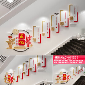 党支部五化楼道文化墙