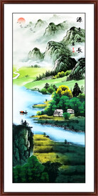 竖幅山水