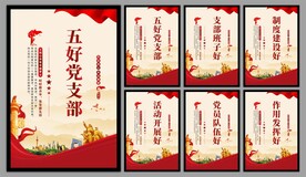 五好党支部海报