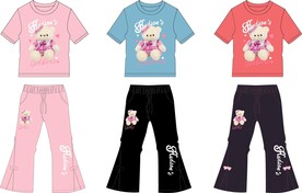 女童套装印花图案