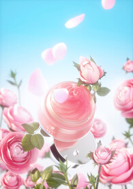 c4d场景鲜花面霜工程oc渲染