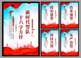 警队文化党建海报