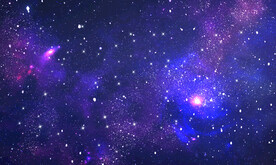 蓝色主播星空背景墙