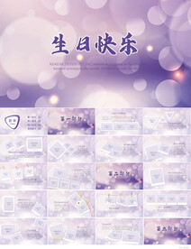 生日快乐生日派对纪念册PPT