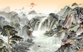中式山水画