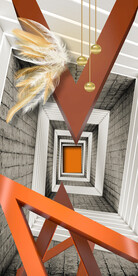 抽像几何空间背景装饰画