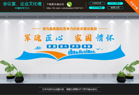 中建会议室企业文化墙