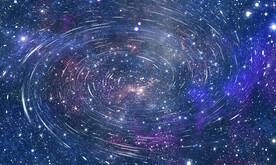 蓝色漩涡星空背景