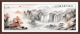 山水画风景图