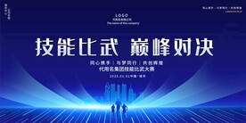 企业公司技能比武大赛展板