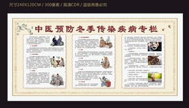 中医预防冬季传染病宣传栏