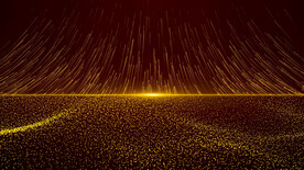 金色粒子光线颁奖晚会背景AE